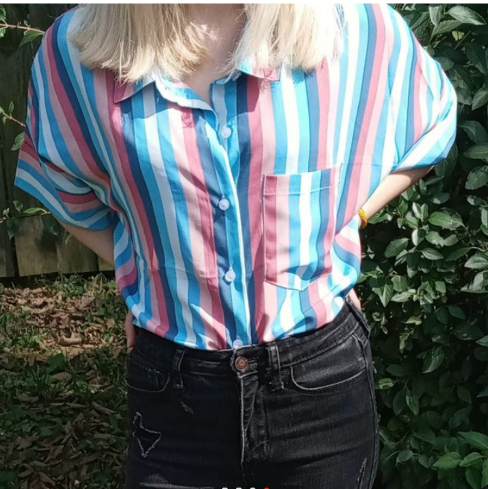 Pastel striped blouse